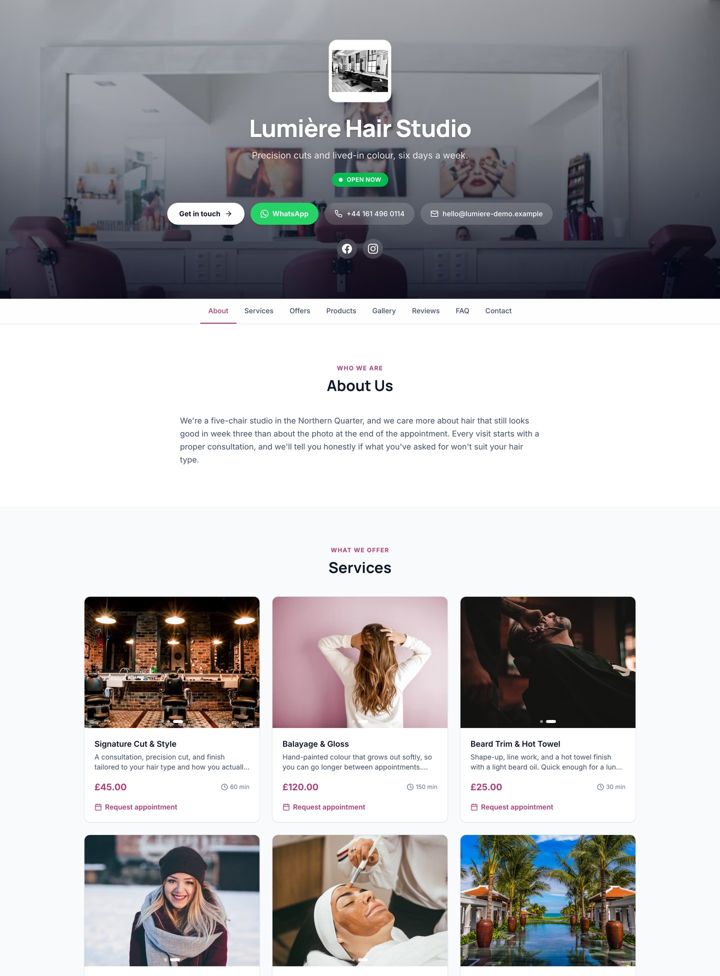 Classic layout example